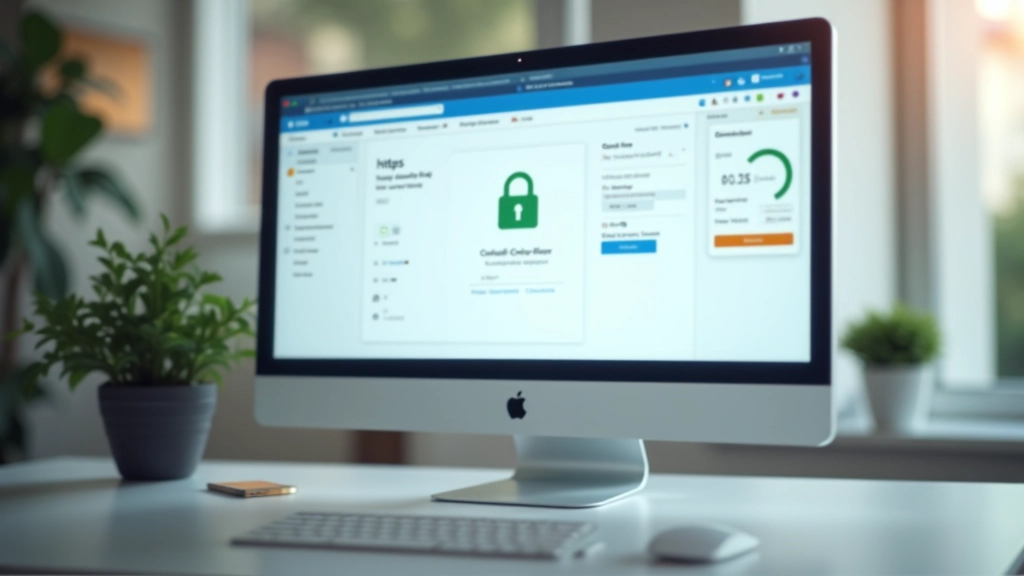 Secure checkout page displayed on desktop browser with HTTPS padlock icon visible in address bar and green security indicator